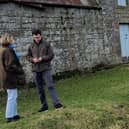 Anne-Marie Trevelyan MP talks to Cragend Farm owner Shaun Renwick.