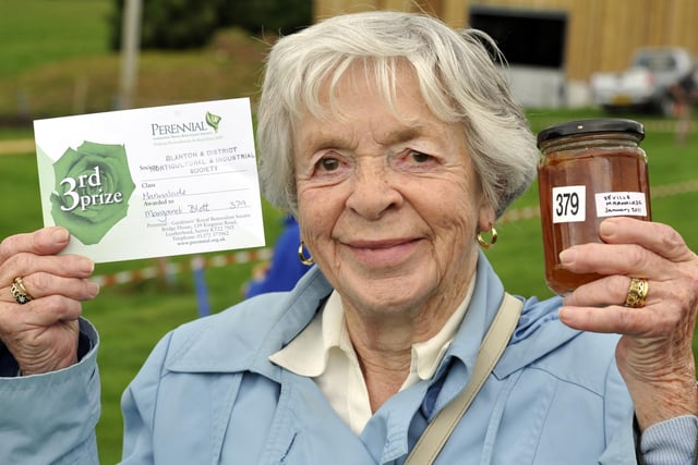 Margaret Blott with her prizewinning marmalade.