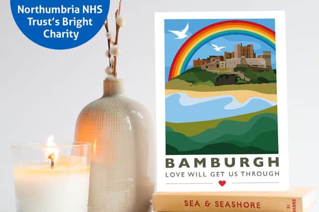 Bamburgh features in the For The Love of the North series of cards and prints