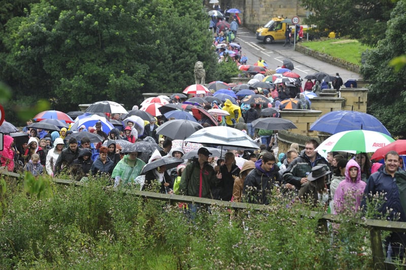 The queue snaked up the Peth as concert-goers braved the rain to see popstar Jessie J perform in the Pastures beneath Alnwick Castle on Saturday, August 25, 2012.
