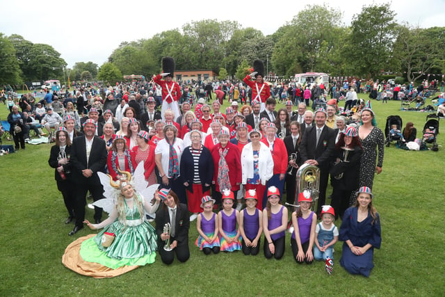 Some of the performers at Jubilee Picnic in the Park, in Blyth.