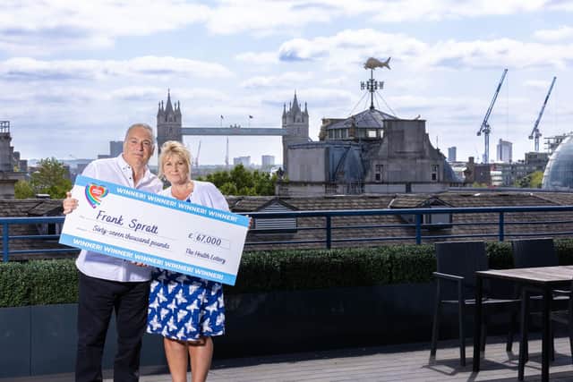 Frank and Ann won £67,000, which is their second jackpot on The Health Lottery