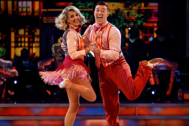Kaye Adams and Kai Widdrington during the live show of Strictly Come Dancing