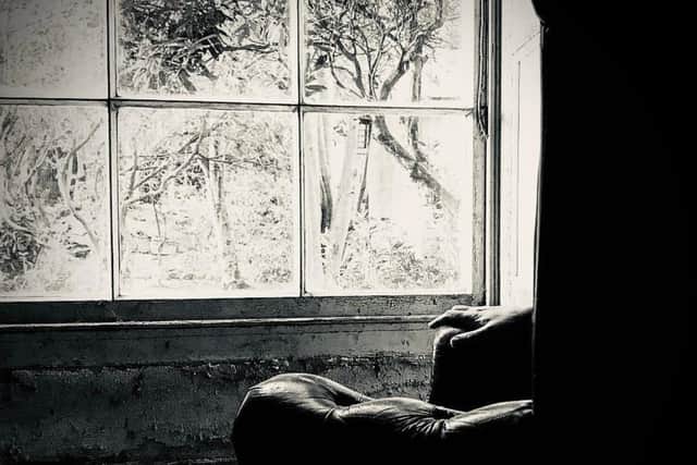 Recreation of a severed hand pictured at Belsay Hall.