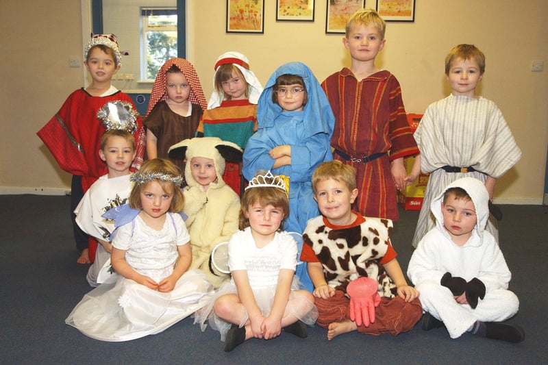 The Christmas play dress rehearsal at Alnwick South First School in December 2003.