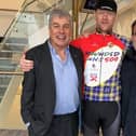 Graeme Smith, centre, with TV presenter John Inverdale and former British Lions rugby player, Tom Smith.