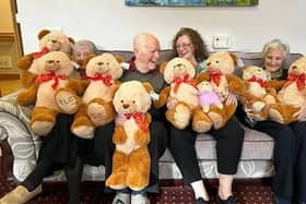 Residents at RMBI Care Co. Home Scarbrough Court delighted with their new Teddies for Loving Care (TLC) bears.