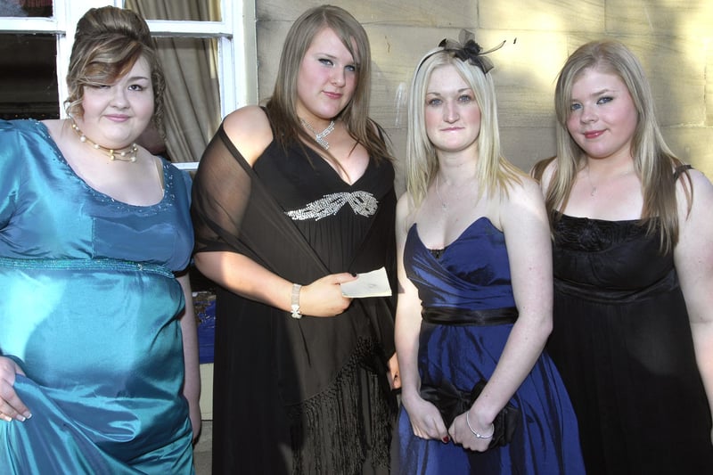 Coquet High School girls dressed for the occasion ahead of the 2009 prom.
