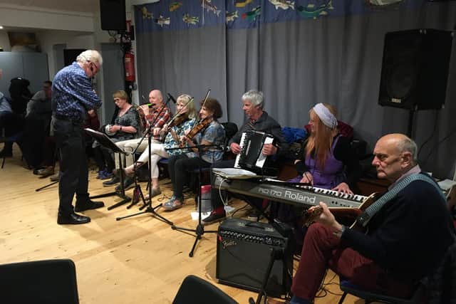 Musicians playing at last week's traditional ceilidh event to help the campaign.