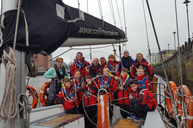 The Year 5 sailing trip for St Michael's CofE First School in Alnwick in 2016.