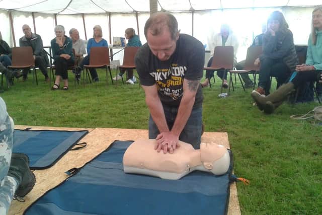 A recent CPR training session in Rothbury.