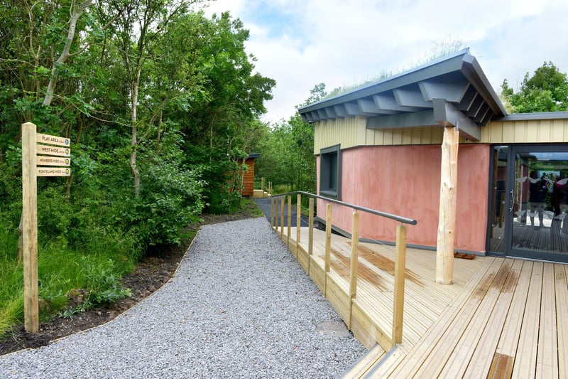TripAdvisor says: 'Hauxley Wildlife Discovery Centre reopened to the public in June 2017 following a two-year closure for the creation of a new visitor centre. The new eco-friendly, straw bale building has been largely constructed by a dedicated team of volunteers. It includes a 2km circular walk, wildlife watching hides, cafe, toilets, disabled access paths around almost half of the reserve and baby changing facilities. There is also a classroom that can be hired for private use for events, meetings and educational visits.' See https://www.nwt.org.uk/nature-reserves/hauxley