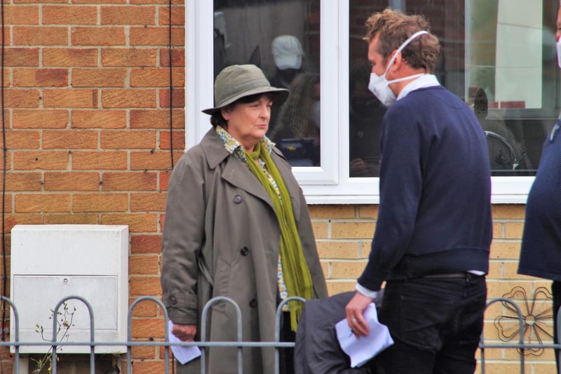 Brenda Blethyn has been filming scenes for 'Vera' in Blyth.
