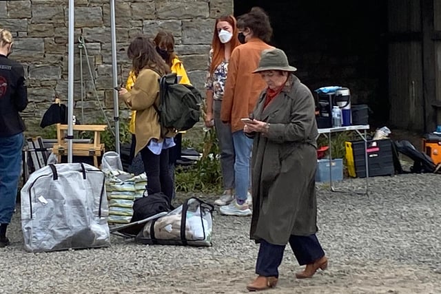 Brenda Blethyn, who plays DCI Vera Stanhope, takes a break during filming in Boulmer village, one of the locations for series 11 of the popular ITV crime drama Vera.