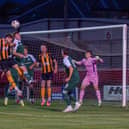 Action from Berwick Rangers v Hibs B in the KDM Evolution Trophy. Picture: Alan Bell
