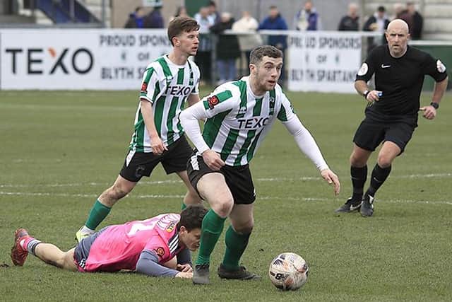 Blyth Spartans hosted Boston United in a bottom of the table clash. Picture: Bill Broadley