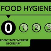 A zero rating is the worst a venue can get, and means urgent improvement is necessary.