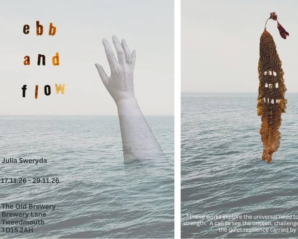 The front and back of the flyer for the exhibition.