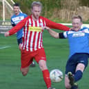 Action from Tweedmouth Rangers’ 2-1 home win over Newburgh on Saturday.