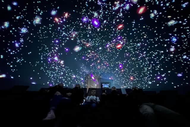 Virtual Stargazing in The Twice Brewed's planetarium.