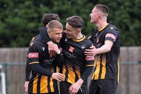 Morpeth Town striker Sam Hodgson is proving deadly in front of goal. Picture: George Davidson