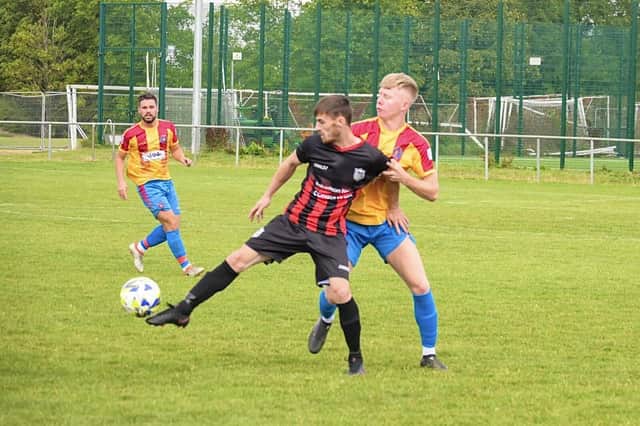 Action from Cramlington United v Killingworth in the Northern Alliance Challenge Cup. Picture by Colin Livingstone.
