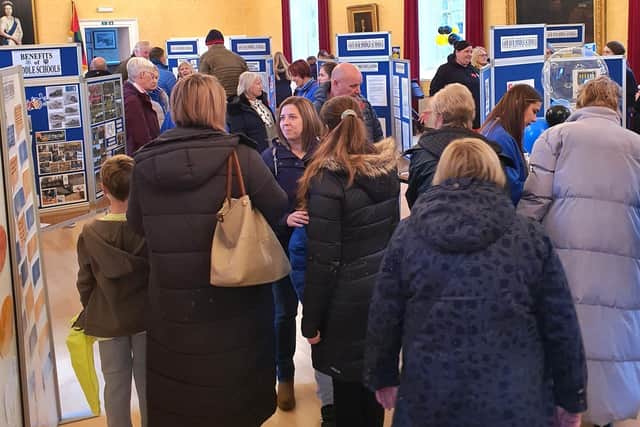 An information event took place at Berwick Town Hall in November, which included highlighting the Save Our Middle Schools campaign. Picture by Margaret Shaw.