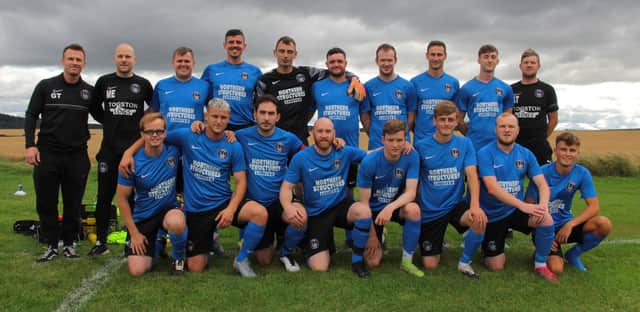 Amble FC, who currently top the North Northumberland League with three wins out of three.