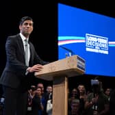 Prime Minister Rishi Sunak announced the northern leg of HS2 would be scrapped in his Conservative Party Conference speech, with the money spent elsewhere. (Photo by OLI SCARFF/AFP via Getty Images)