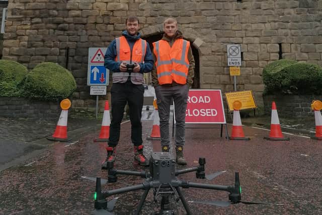 GIS specialist Ben Sangster (right) and Kyle Hodgson, senior surveyor at the Three Sixty Group.