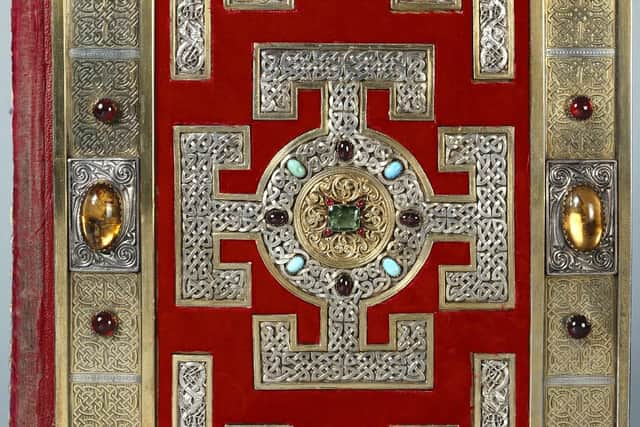 The front cover of the Lindisfarne Gospels. Picture: British Library Board