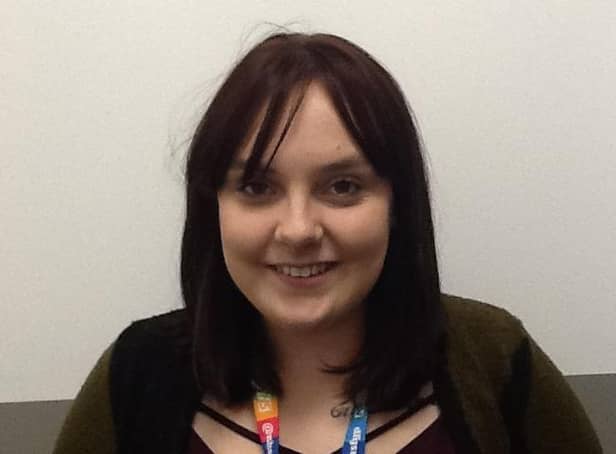 Natasha Scorer, who works to support  apprentices having started as an apprentice herself with Northumbria Healthcare six years ago.