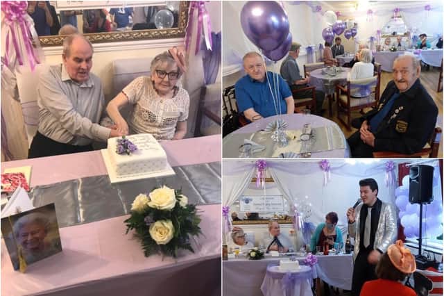 Diamond wedding anniversary celebrations for Hector and Marjorie Hewes.