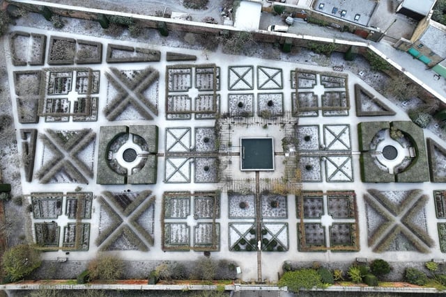 The walled garden from above.