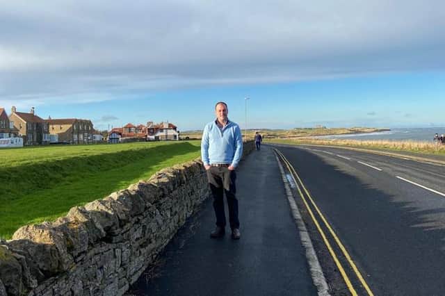 Cllr Guy Renner-Thompson in Seahouses.
