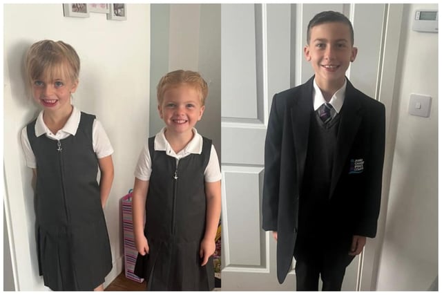 Matthew is off to year 5, Chloe to year 2 and Lucy to year 1.