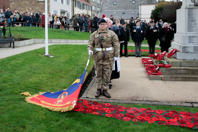 The Remembrance Sunday service held in Bedlington.