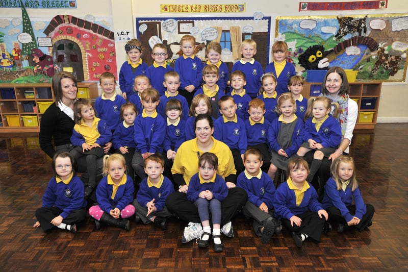 New starters at St Michael's First School, Alnwick in 2012.