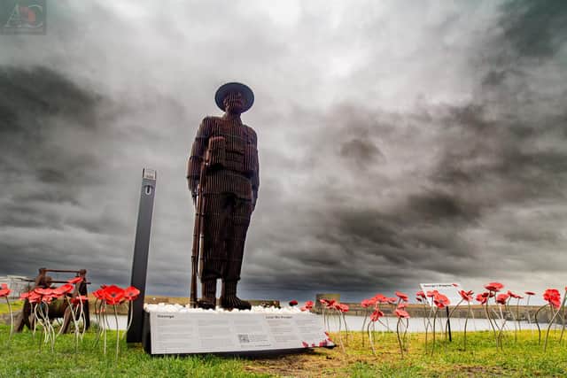 Soldier George on display in Craster.