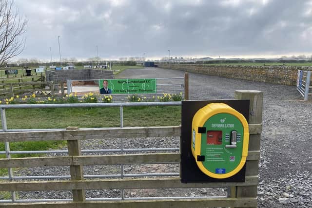 Cllr Guy Renner-Thompson moved the North Sunderland defibrillator to a more accessible spot.