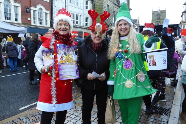 Collecting for the Mayor's charity and raising awareness of the next Morpeth Pantomime Society show.