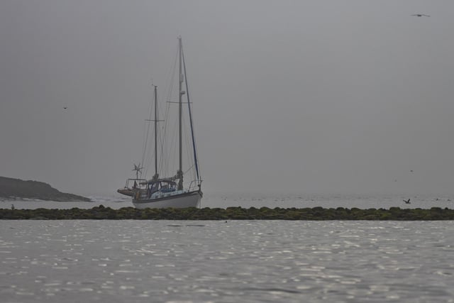 This picture by Carol McKay is called Moored at Sea.