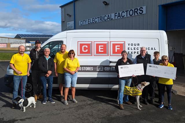 Berwick Cancer Cars and BARK representatives receive cheques from CEF Berwick.
