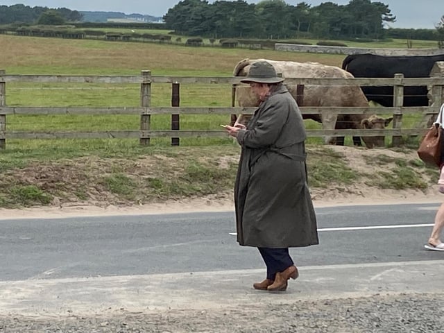 Brenda Blethyn, who plays DCI Vera Stanhope, takes a break during filming in Boulmer village, one of the locations for series 11 of the popular ITV crime drama Vera.