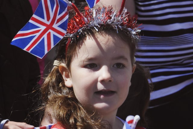 A youngster in Amble's Diamond Jubilee parade.