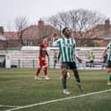 Troy Chiabi scored a penalty against Southport. Picture: Blyth Spartans FC