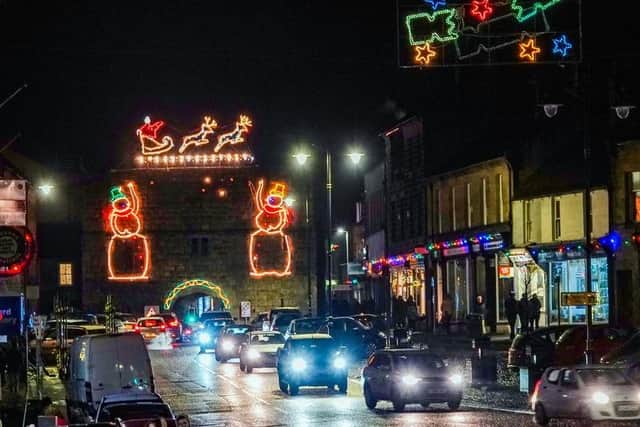 Alnwick Christmas lights.