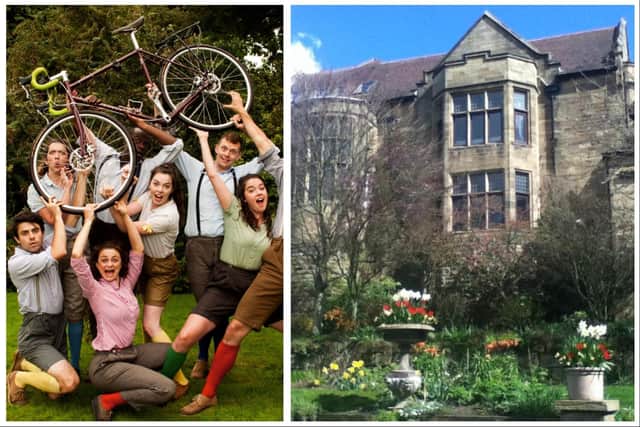 The HandleBards and one of the HospiceCare fundraising venues, Alnmouth Friary (Photos submitted)