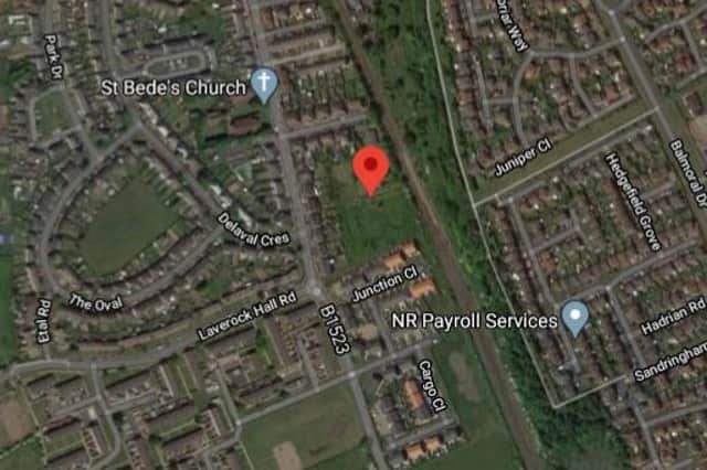 The proposed site behind properties on Carlton Avenue and Newcastle Road in Blyth. Picture from Google
