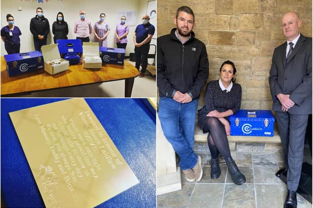 Alnwick couple Natalie and Callum Laidlaw have raised £5,000 to help bereaved families after losing their own son, Vinnie.